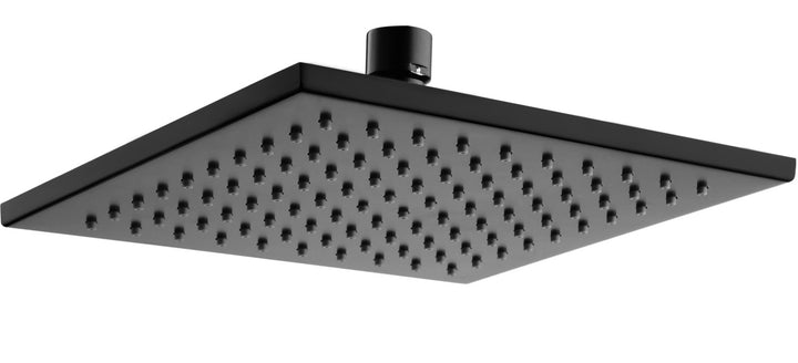 Impressions Seto Square 200mm Brass Shower Head matt black