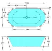 Ideal 1700mm bath dimensions