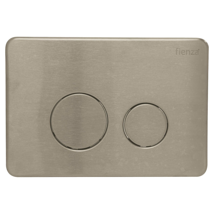 Fienza Fienza R&T Round Button Flush Plate Brushed Nickel