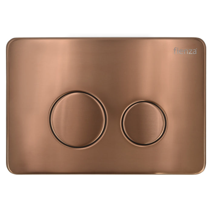 Fienza Fienza R&T Round Button Flush Plate Brushed Copper