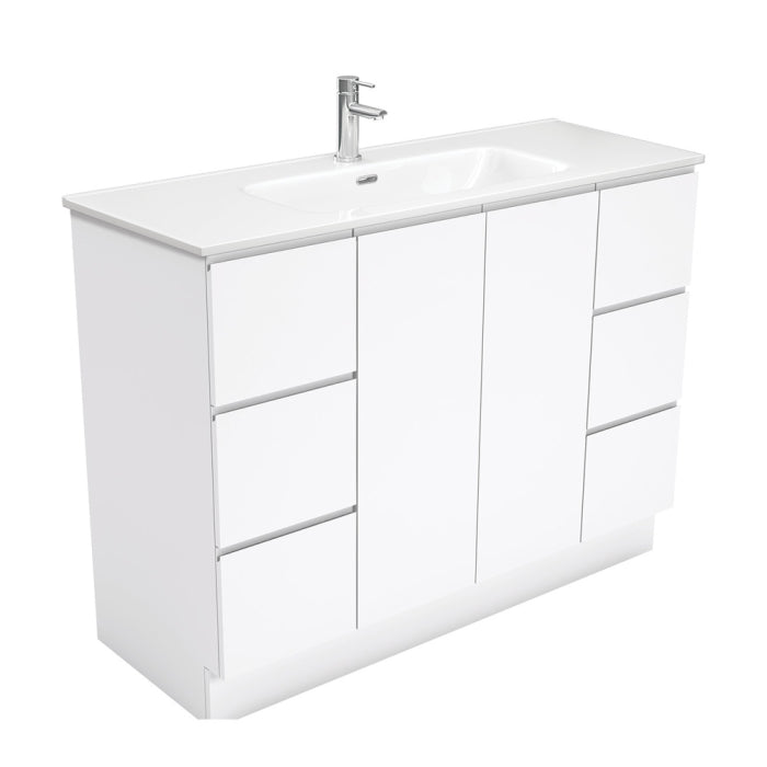 Fienza Fingerpull Vanity On Kickboard 1200mm / Gloss White / Joli