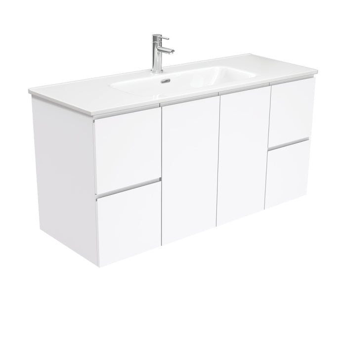 Fienza Fingerpull Wall-Hung Vanity 1200mm / Gloss White / Joli