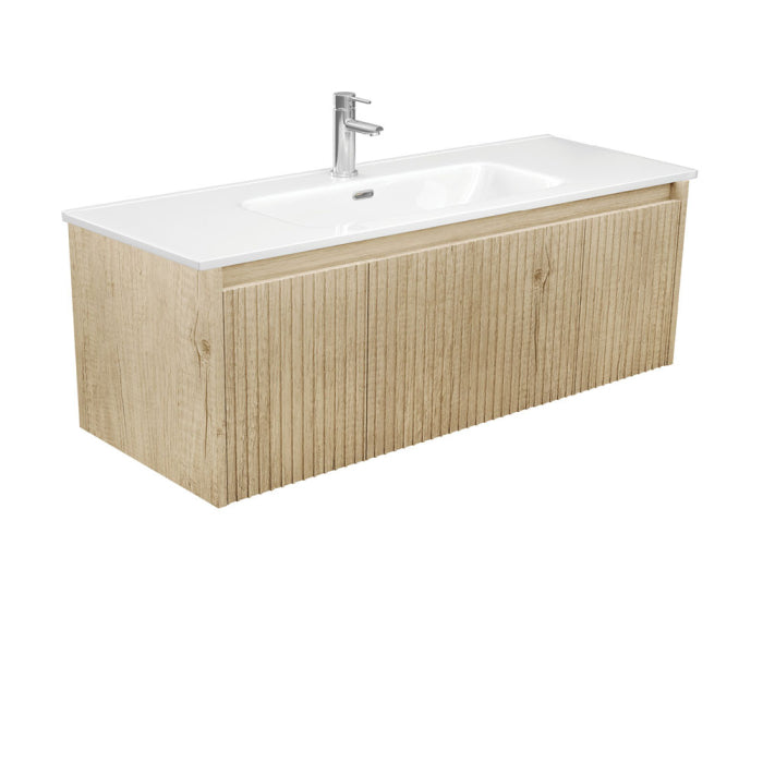 Fienza Alina Fluted Wall-Hung Vanity 1200mm / Scandi Oak / Joli