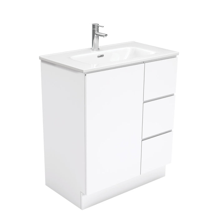 Fienza Fingerpull Vanity On Kickboard 750mm / Gloss White / Joli