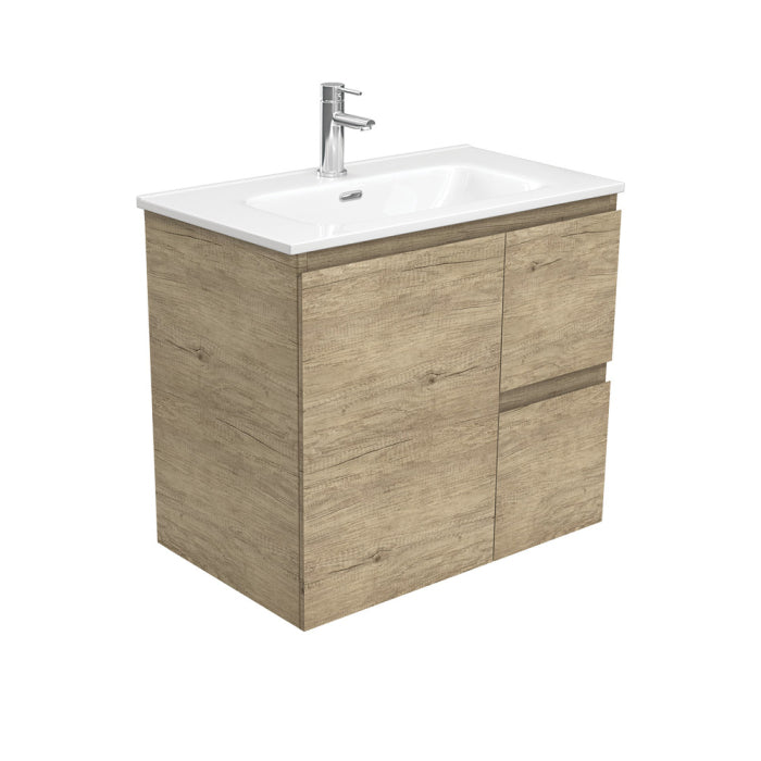 Fienza Edge Wall-Hung Vanity 750mm / Scandi Oak / Joli