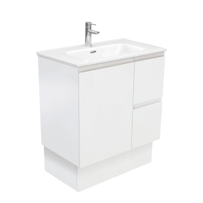Fienza Fingerpull Vanity On Kickboard 750mm / Satin White / Joli