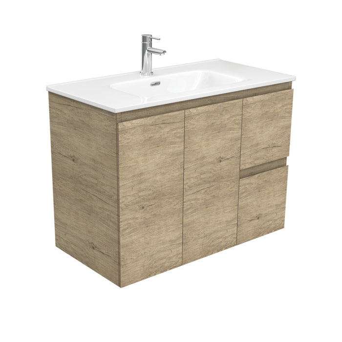 Fienza Edge Wall-Hung Vanity 900mm / Scandi Oak / Joli