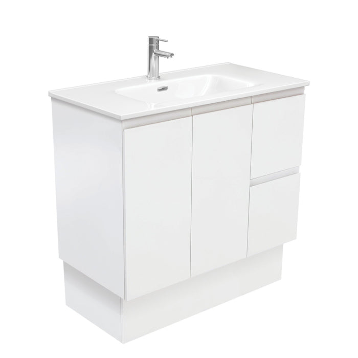 Fienza Fingerpull Vanity On Kickboard 900mm / Satin White / Joli