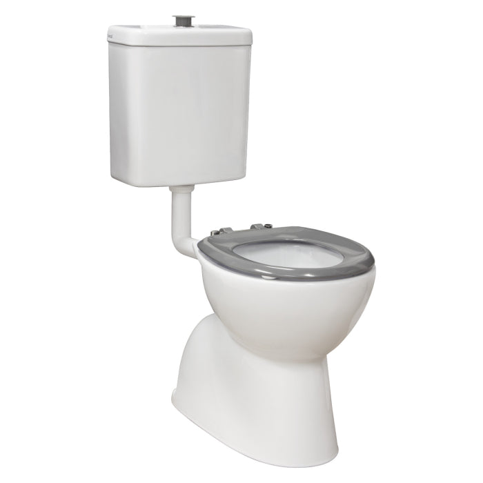 Fienza Stella Care Adjustable Link Toilet Suite, with Grey Seat