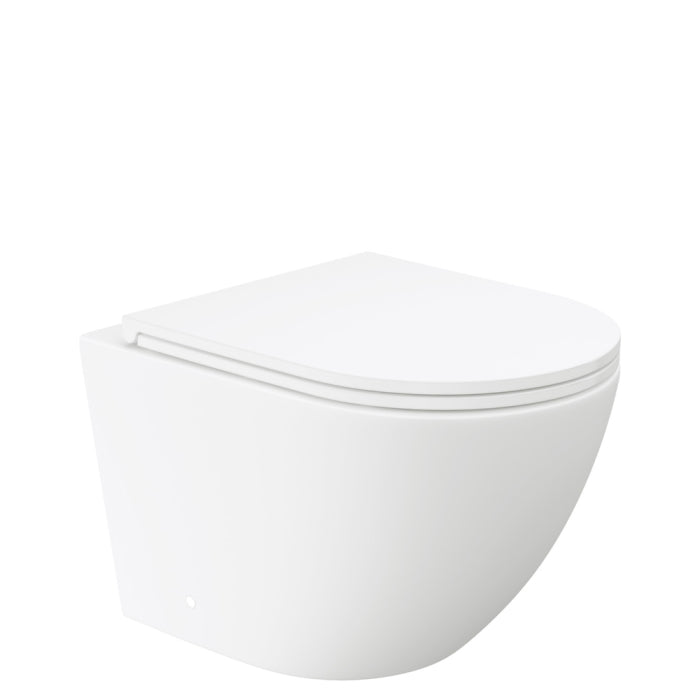 Koko Wall-Hung Toilet Pan Matte White Slim Seat