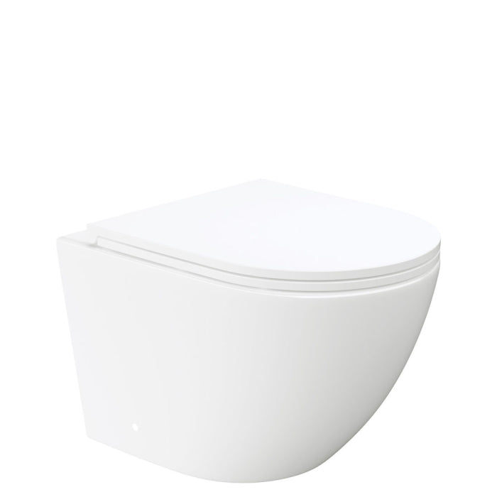 Koko Wall-Hung Toilet Pan Gloss White Slim Seat