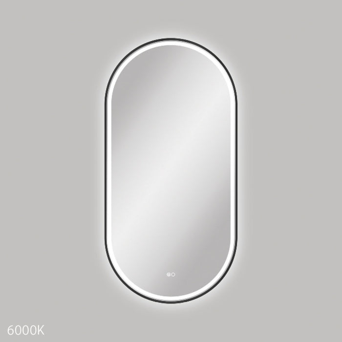 Fienza Empire LED Framed Mirror, x 1200mm Matte Black