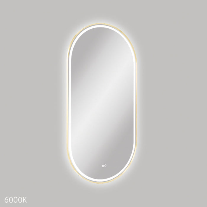 Fienza Empire LED Framed Mirror 1200mm Urban Brass