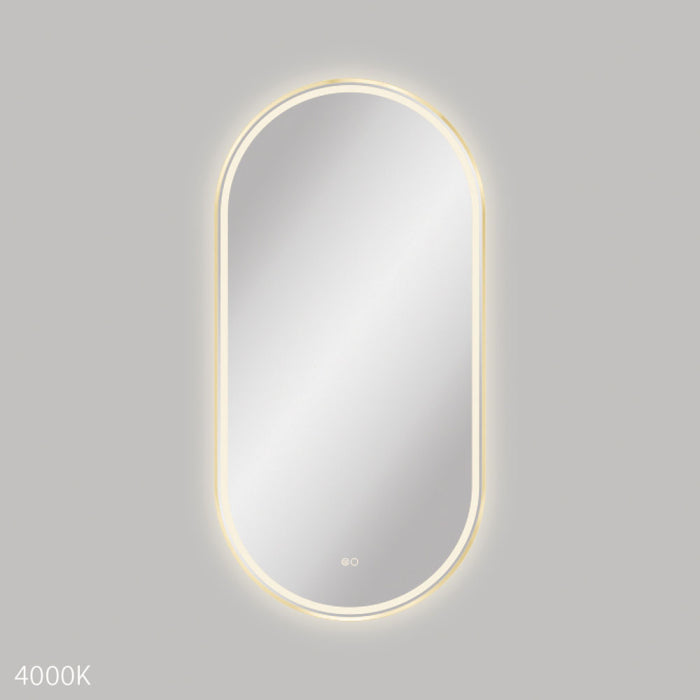Fienza Empire LED Framed Mirror 1200mm Urban Brass