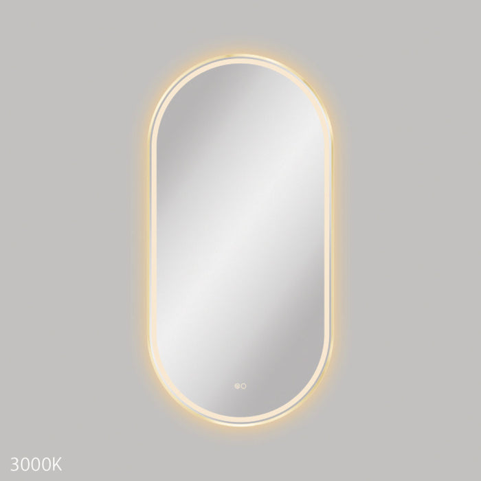Fienza Empire LED Framed Mirror 1200mm Urban Brass