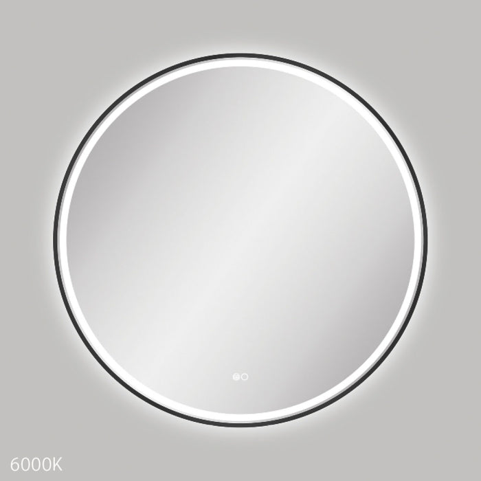 Fienza Reba LED Framed Mirror Matte Black