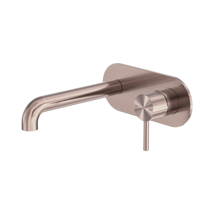 Nero Zen Wall Basin/Bath Mixer 185mm Spout Brushed Bronze