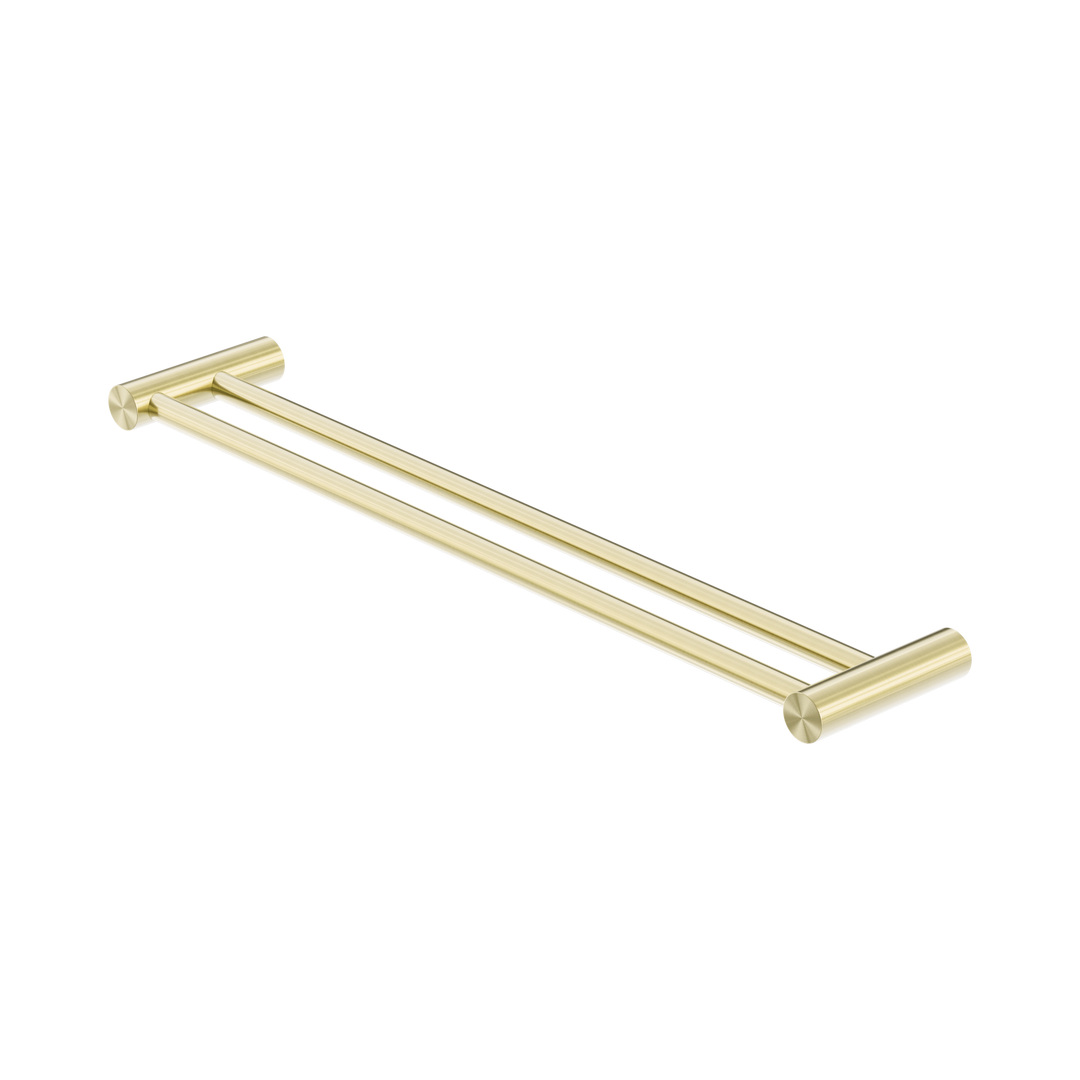 Nero Zen Double Towel Rail 600mm Brushed Gold