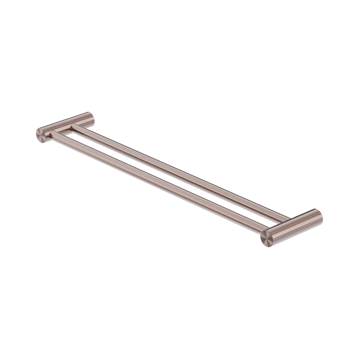 Nero Zen Double Towel Rail 600mm Brushed Bronze
