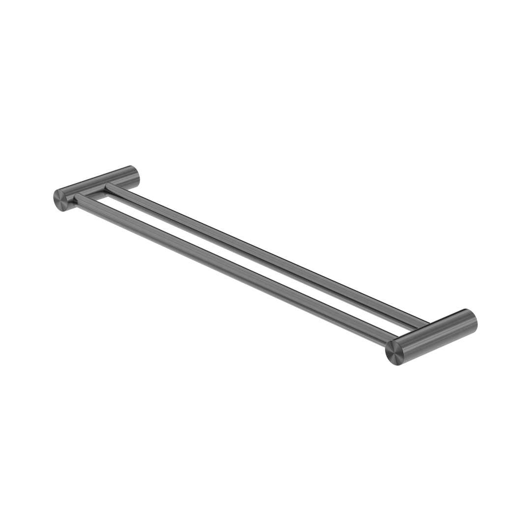 Nero Zen Double Towel Rail 600mm Graphite