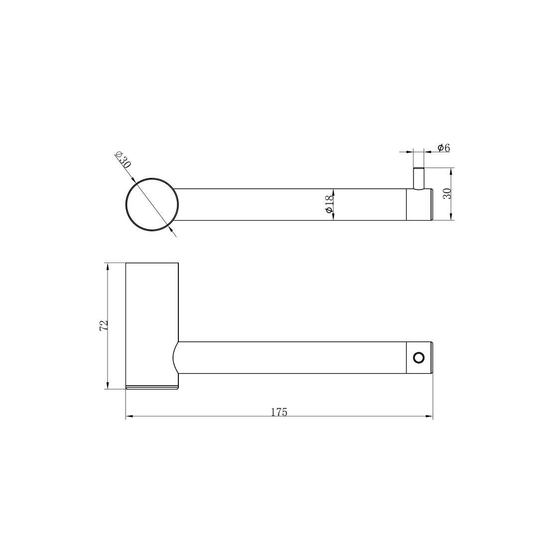 Nero Zen Toilet Roll Holder Line Drawing