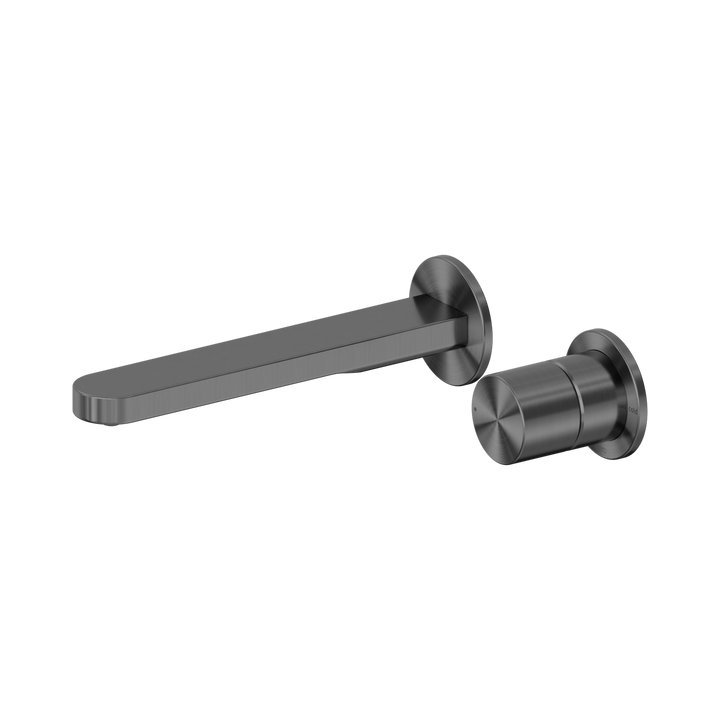 Nero Pure Progressive Wall Basin/Bath Mixer Graphite