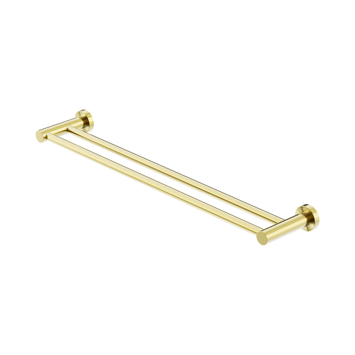 Nero Mecca Double Towel Rail 600mm Brushed Gold