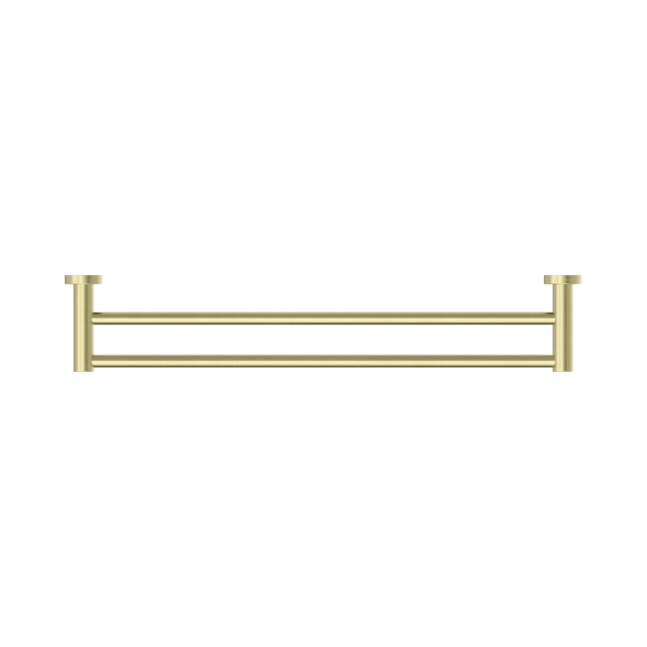 Nero Mecca Double Towel Rail 600mm Brushed Gold