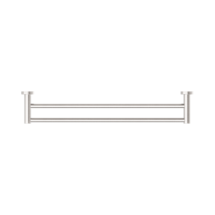 Nero Mecca Double Towel Rail 600mm Brushed Nickel