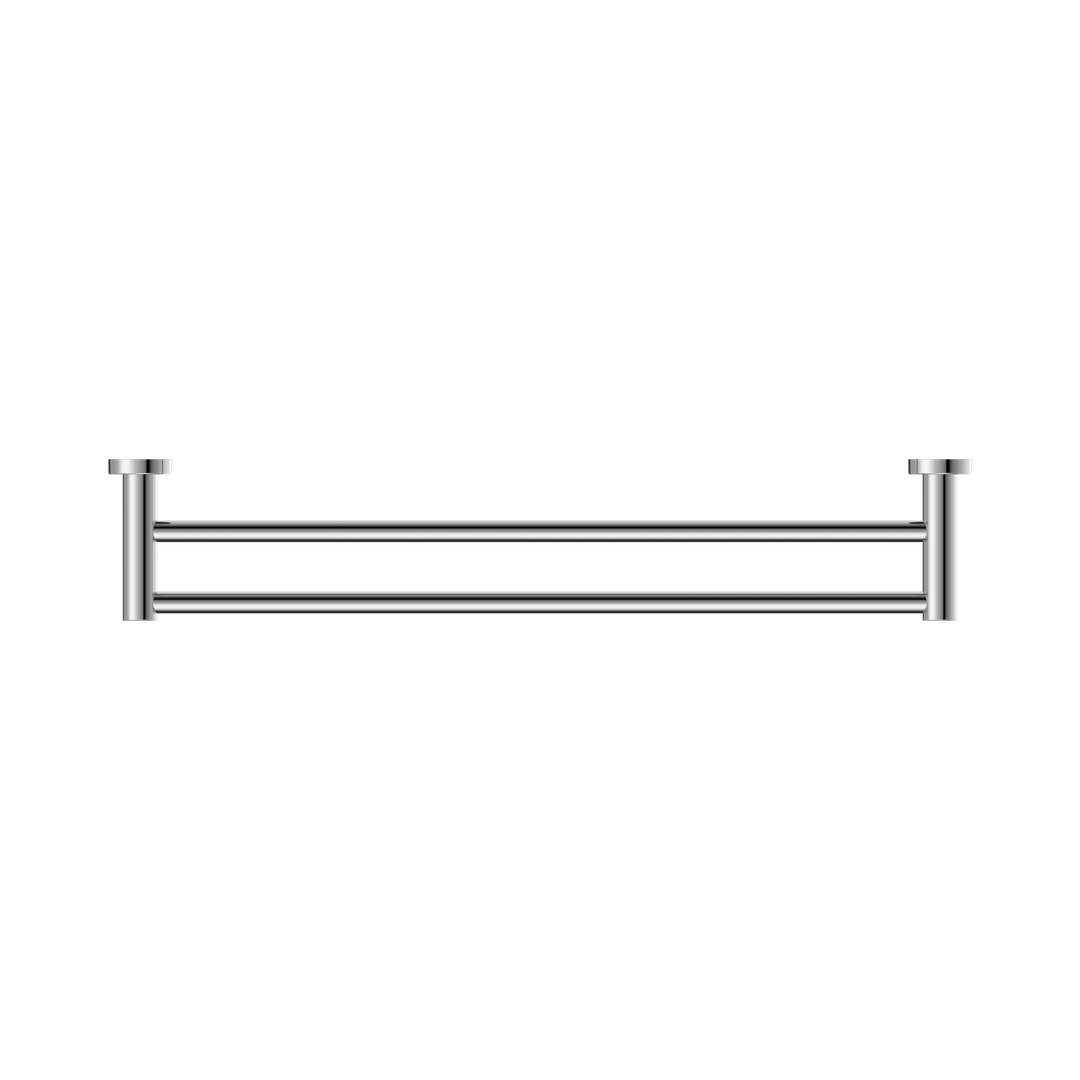 Nero Mecca Double Towel Rail 600mm Chrome
