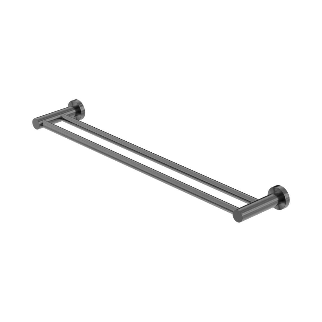 Nero Mecca Double Towel Rail 600mm Gun Metal