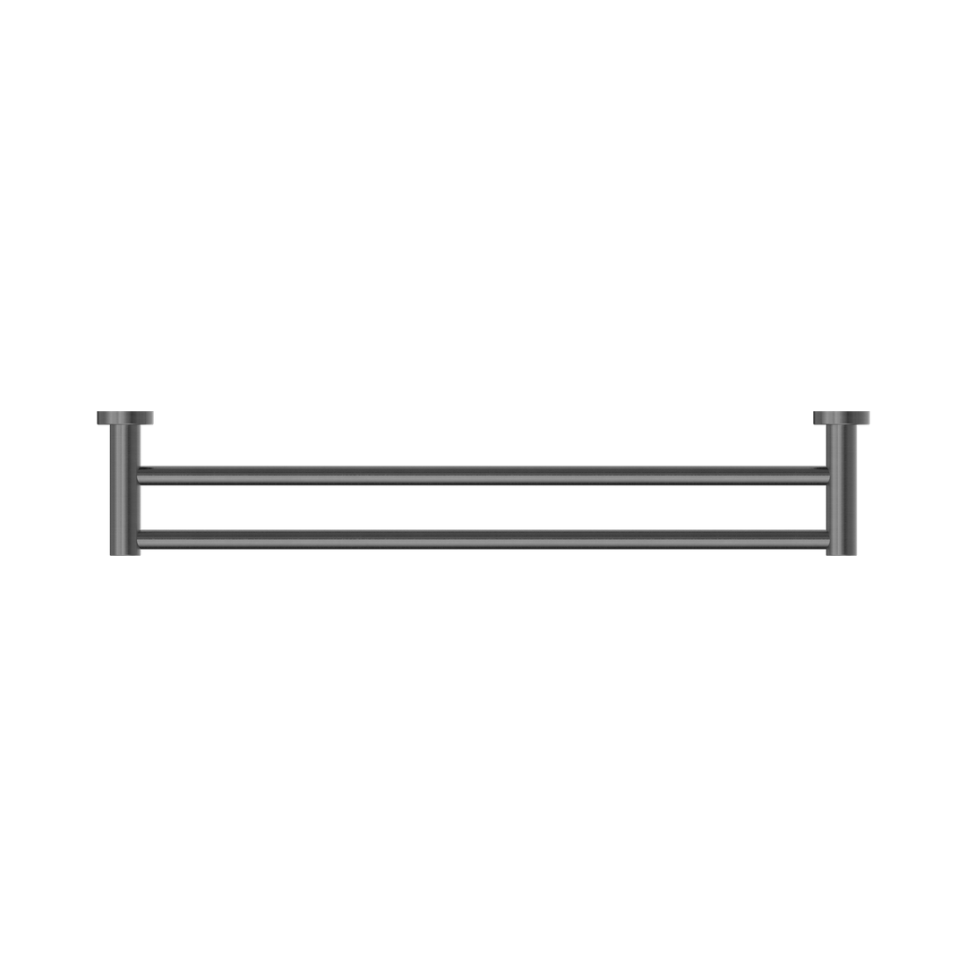 Nero Mecca Double Towel Rail 600mm Gun Metal