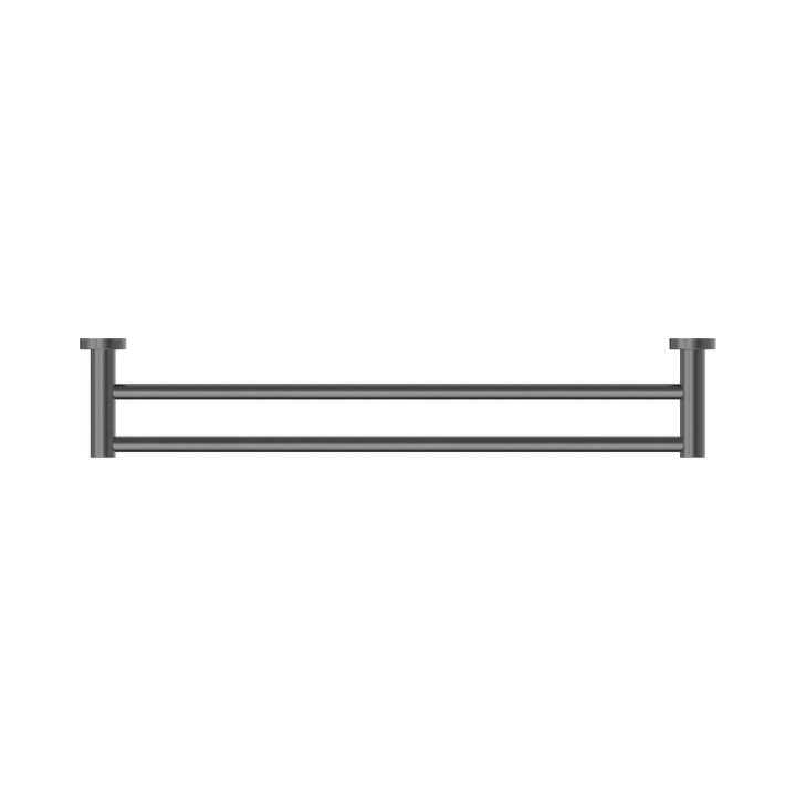 Nero Mecca Double Towel Rail 600mm Gun Metal