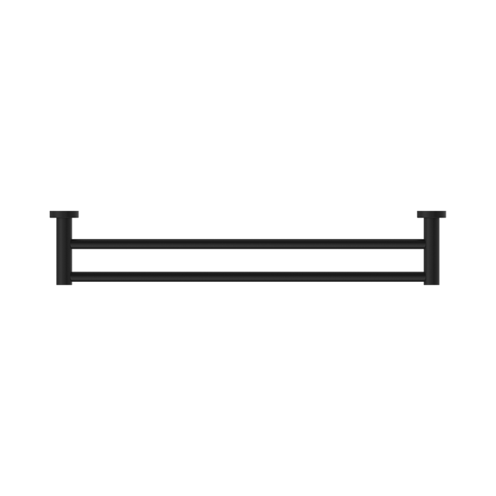 Nero Mecca Double Towel Rail 600mm Matte Black