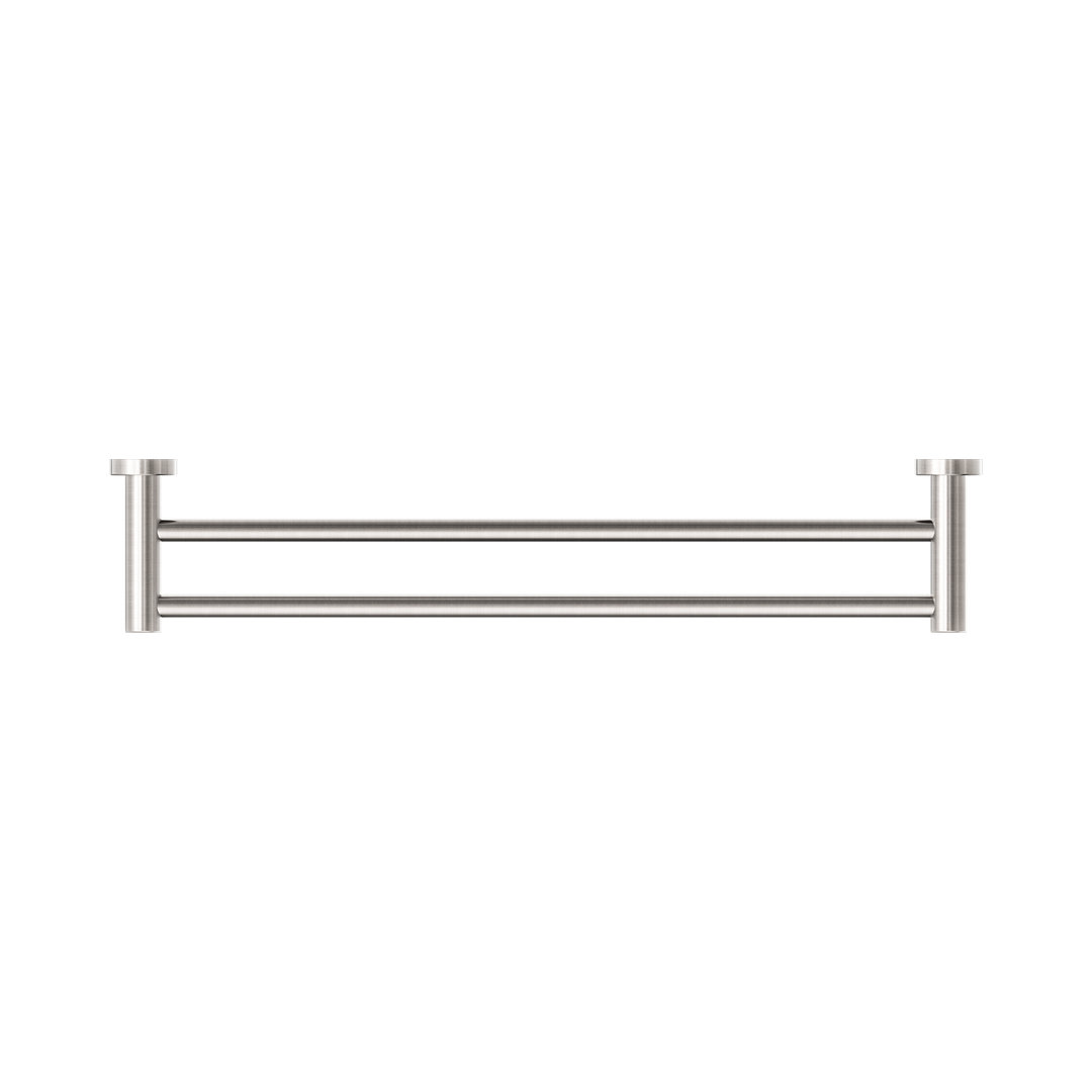 Nero Dolce II Double Towel Rail 600mm CP Brushed Nickel