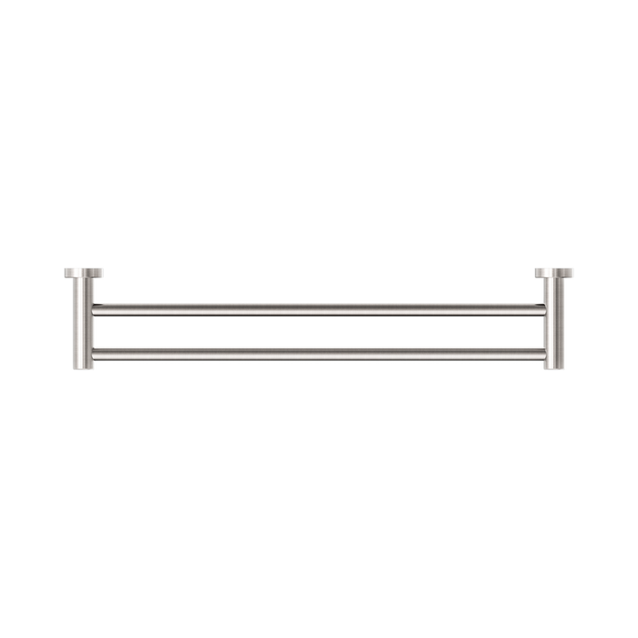 Nero Dolce II Double Towel Rail 600mm CP Brushed Nickel