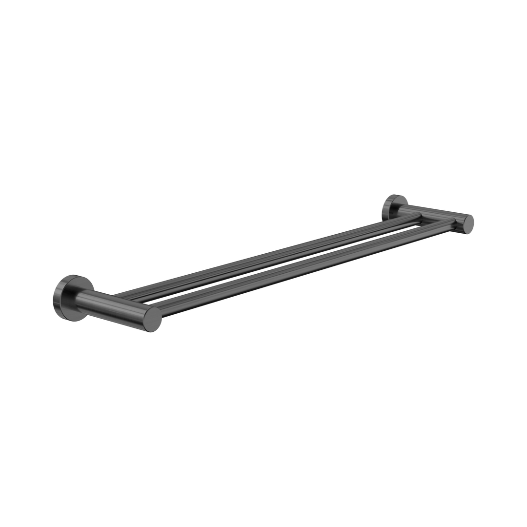 Nero Dolce II Double Towel Rail 600mm CP Gun Metal