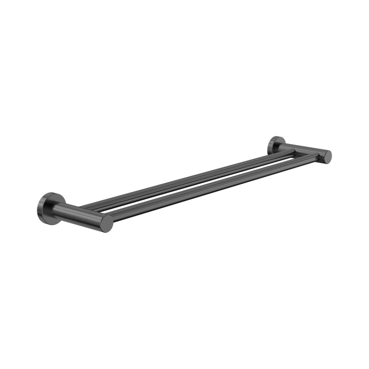 Nero Dolce II Double Towel Rail 600mm CP Gun Metal