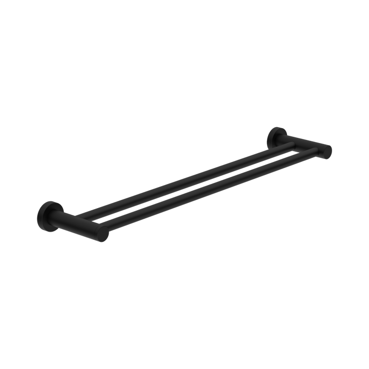 Nero Dolce II Double Towel Rail 600mm CP Matte Black