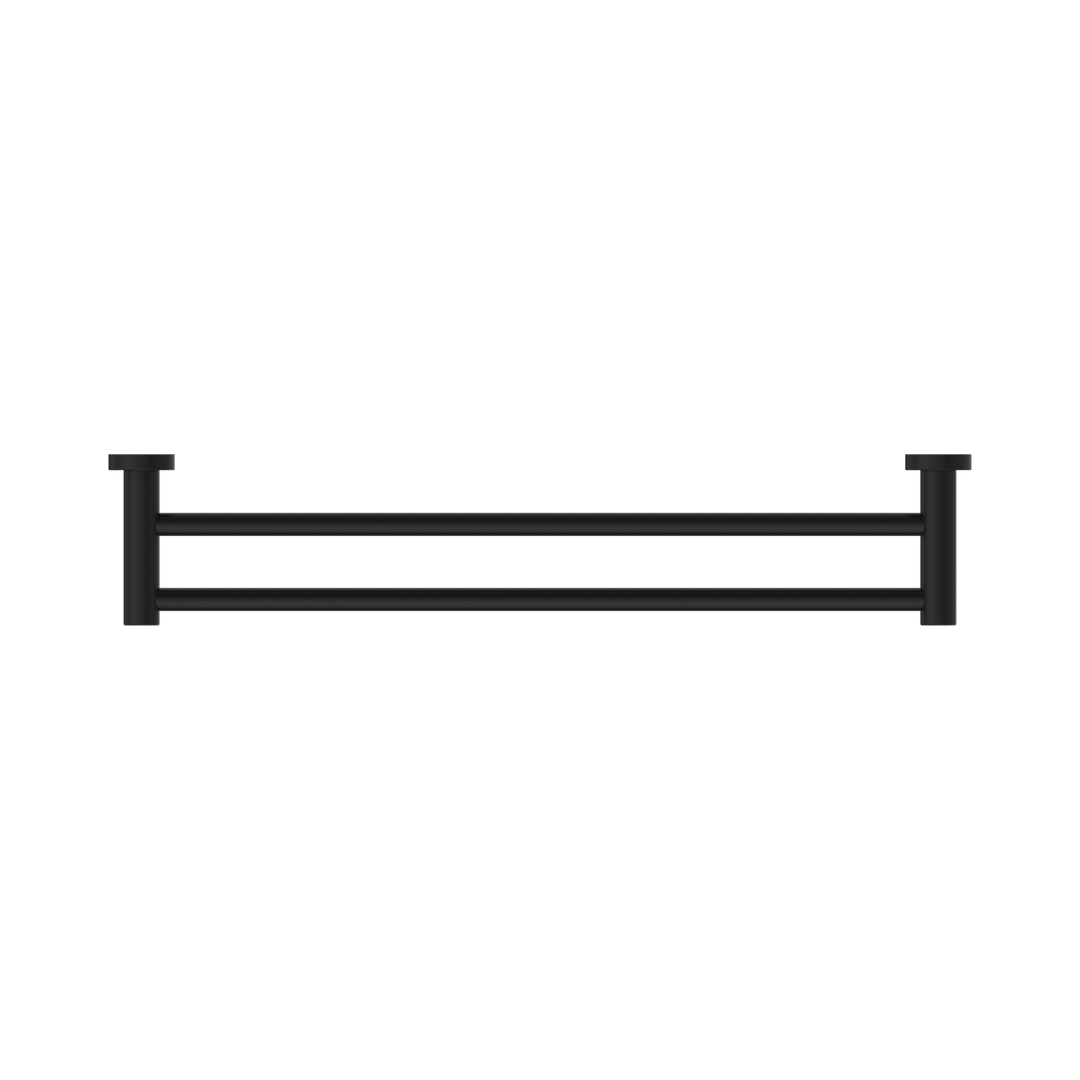 Nero Dolce II Double Towel Rail 600mm CP Matte Black