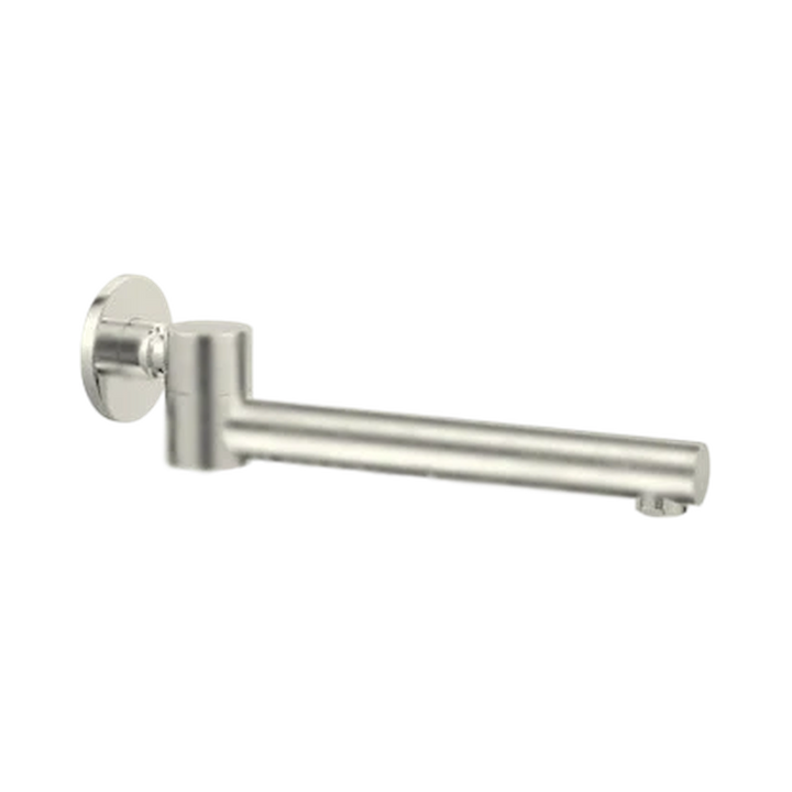 Nero Dolce Wall Mounted Swivel Bath Spout Brushed Nickel