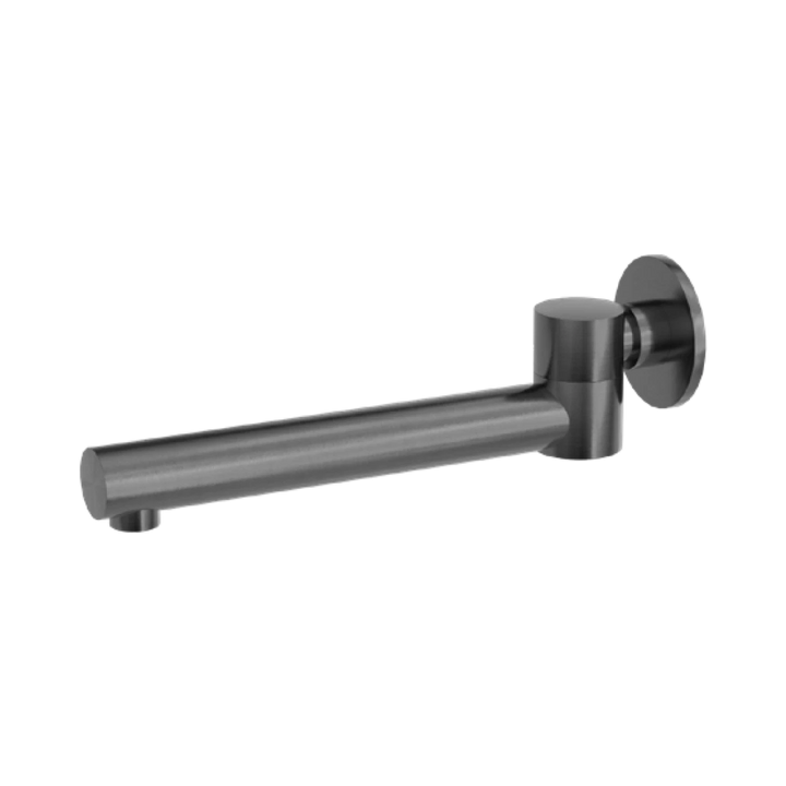 Nero Dolce Wall Mounted Swivel Bath Spout Gun Metal