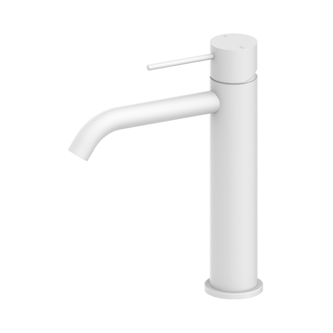 Nero Mecca Mid Tall Basin Mixer Matte White