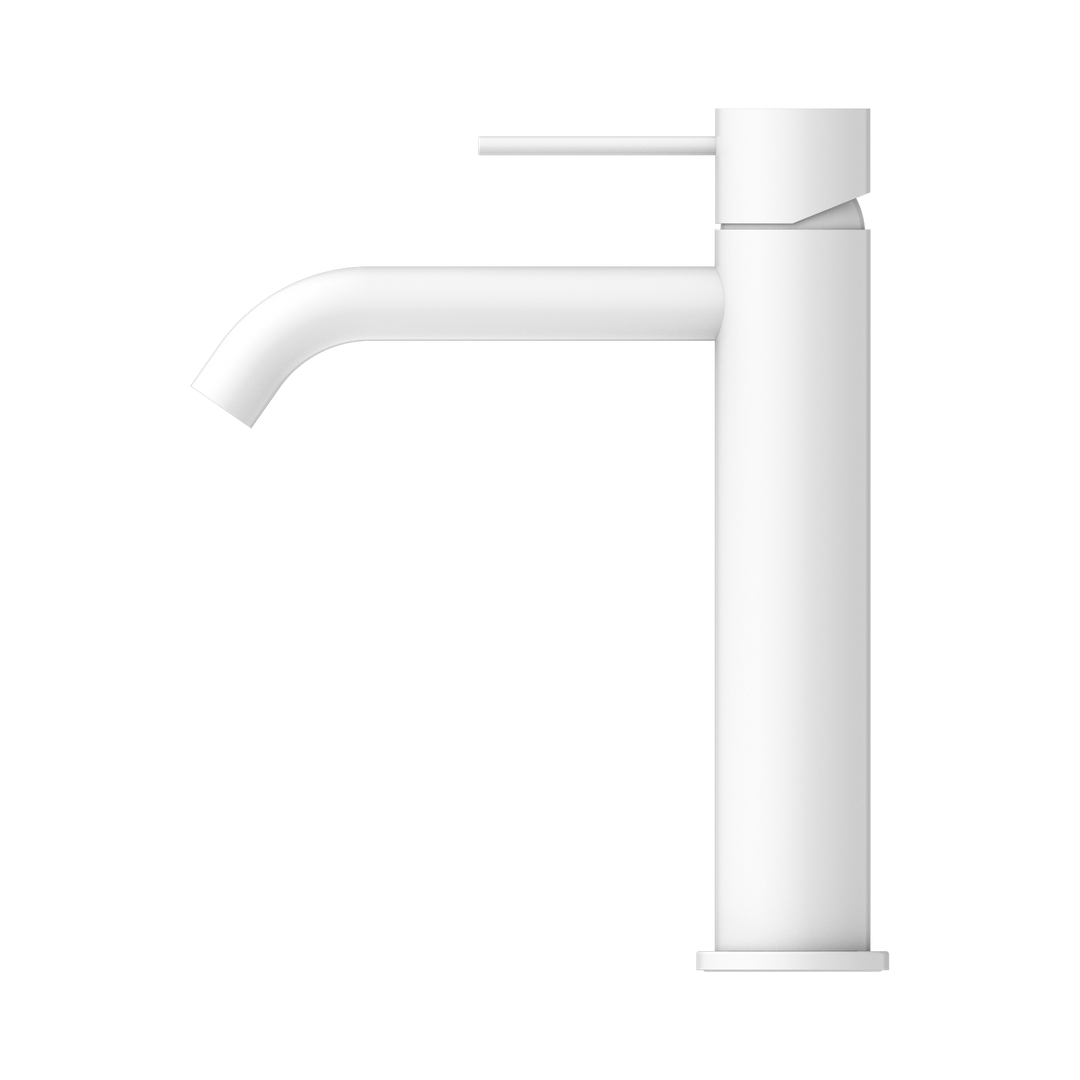 Nero Mecca Mid Tall Basin Mixer Matte White