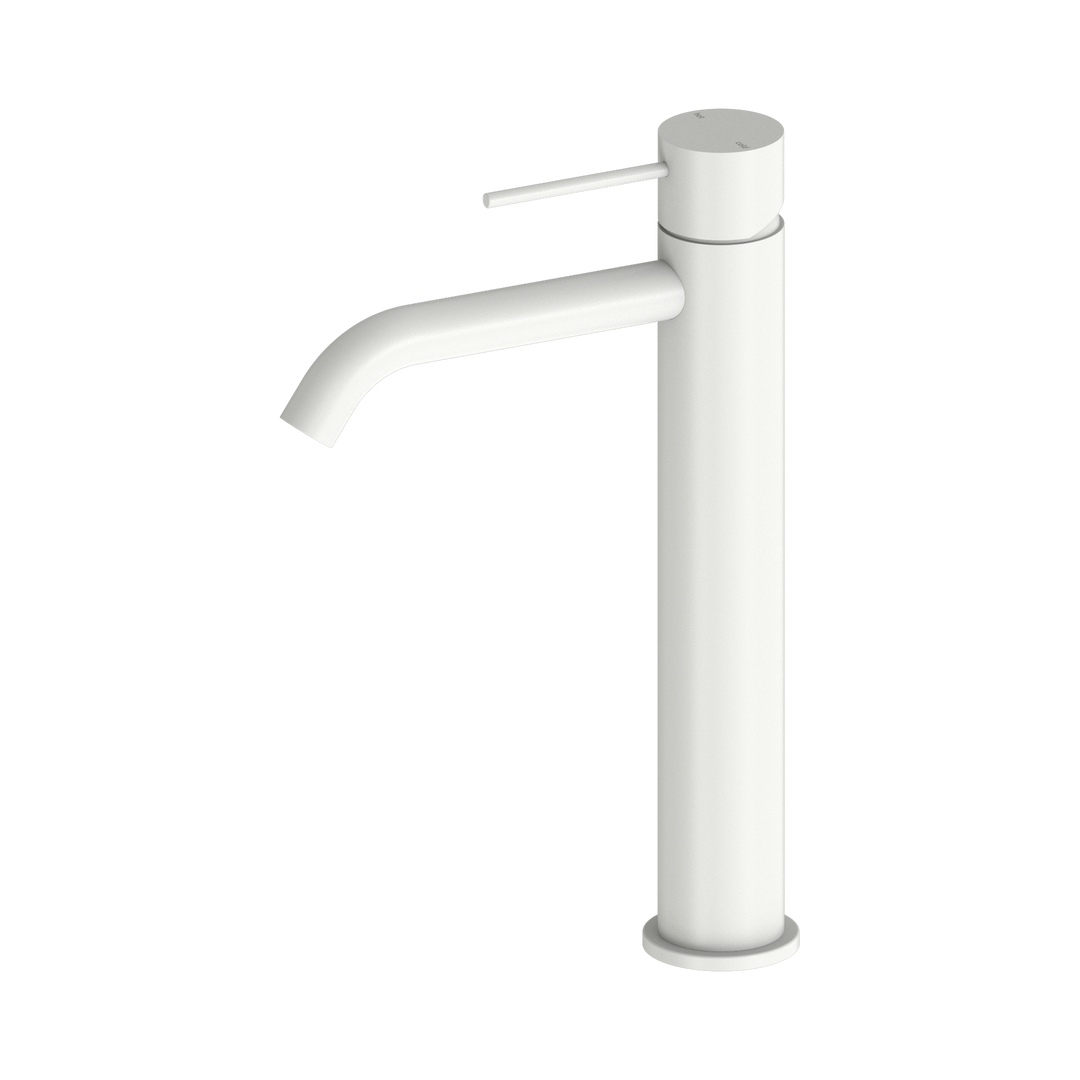 Nero Mecca Tall Basin Mixer Matte White