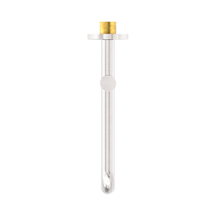 Nero Mecca Wall Mounted Swivel Bath Spout 225mm BB Brushed Nickel