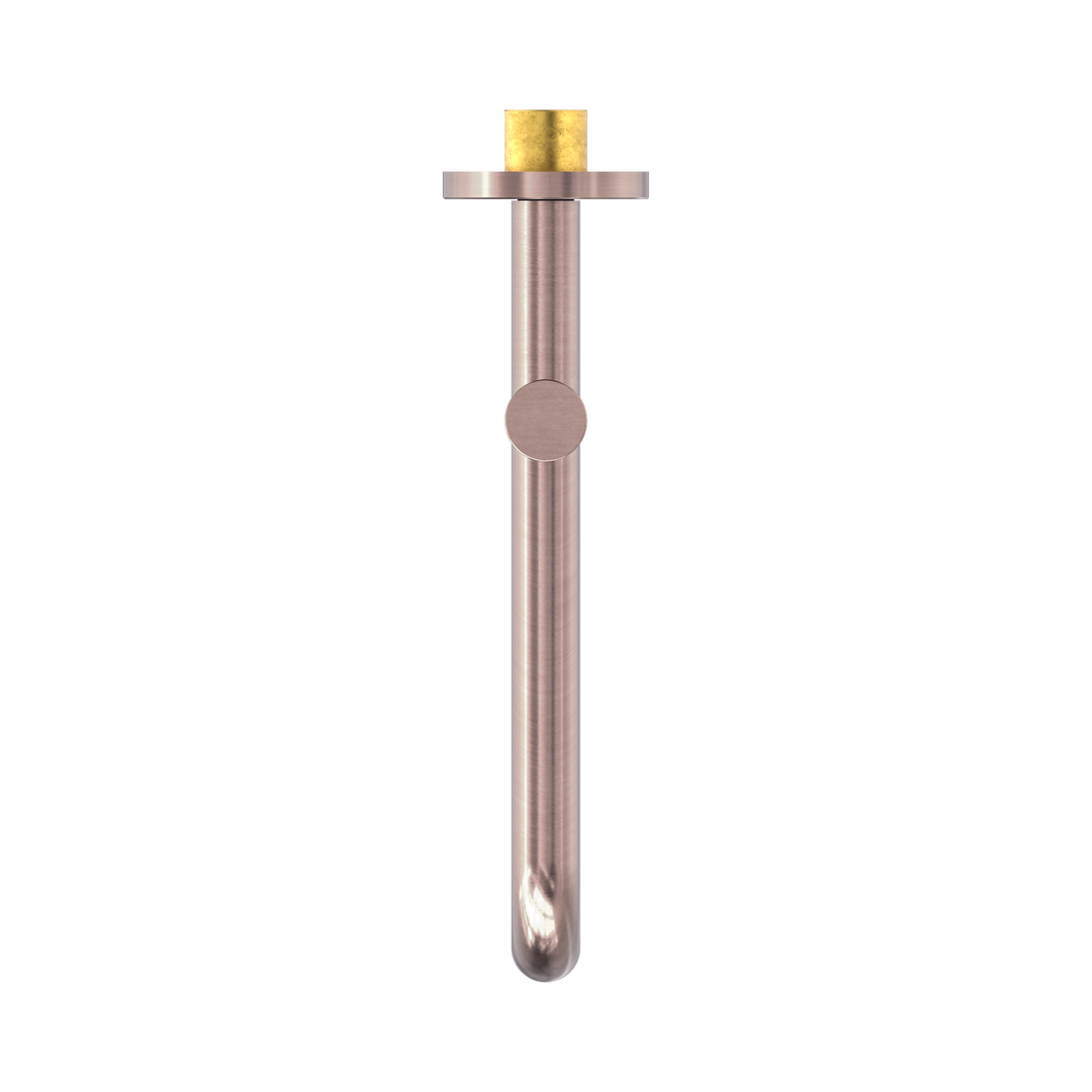 Nero Mecca Wall Mounted Swivel Bath Spout 225mm BB Brushed Bronze