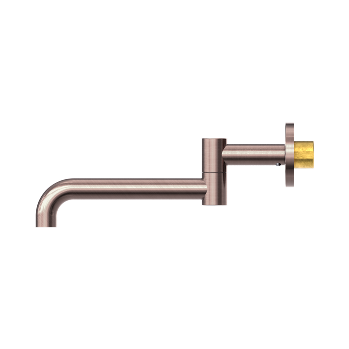 Nero Mecca Wall Mounted Swivel Bath Spout 225mm BB Brushed Bronze