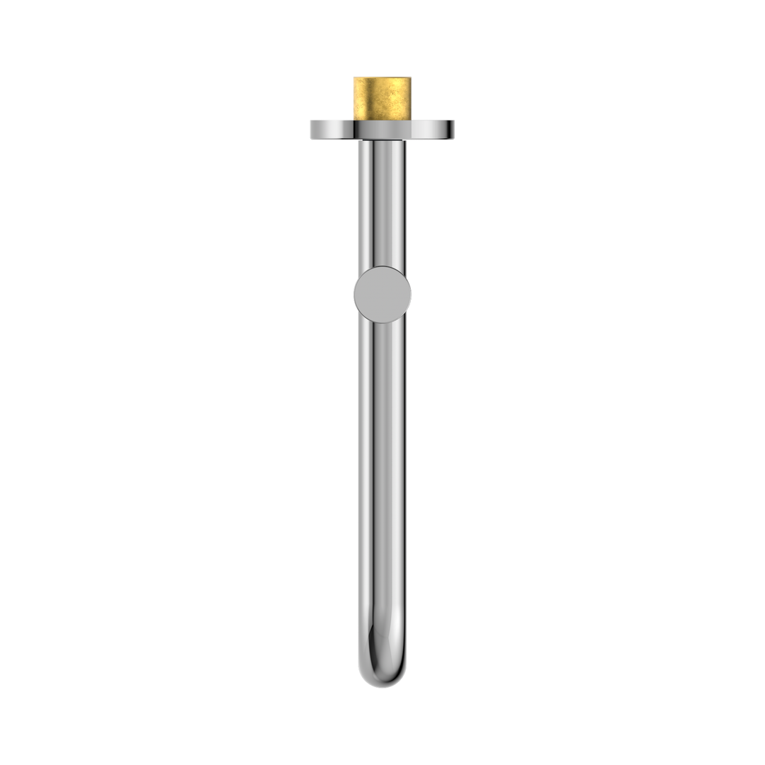 Nero Mecca Wall Mounted Swivel Bath Spout 225mm BB Chrome