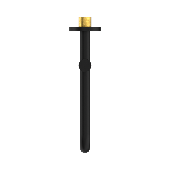 Nero Mecca Wall Mounted Swivel Bath Spout 225mm BB Matte Black